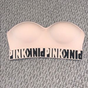 Pink nude strapless bra